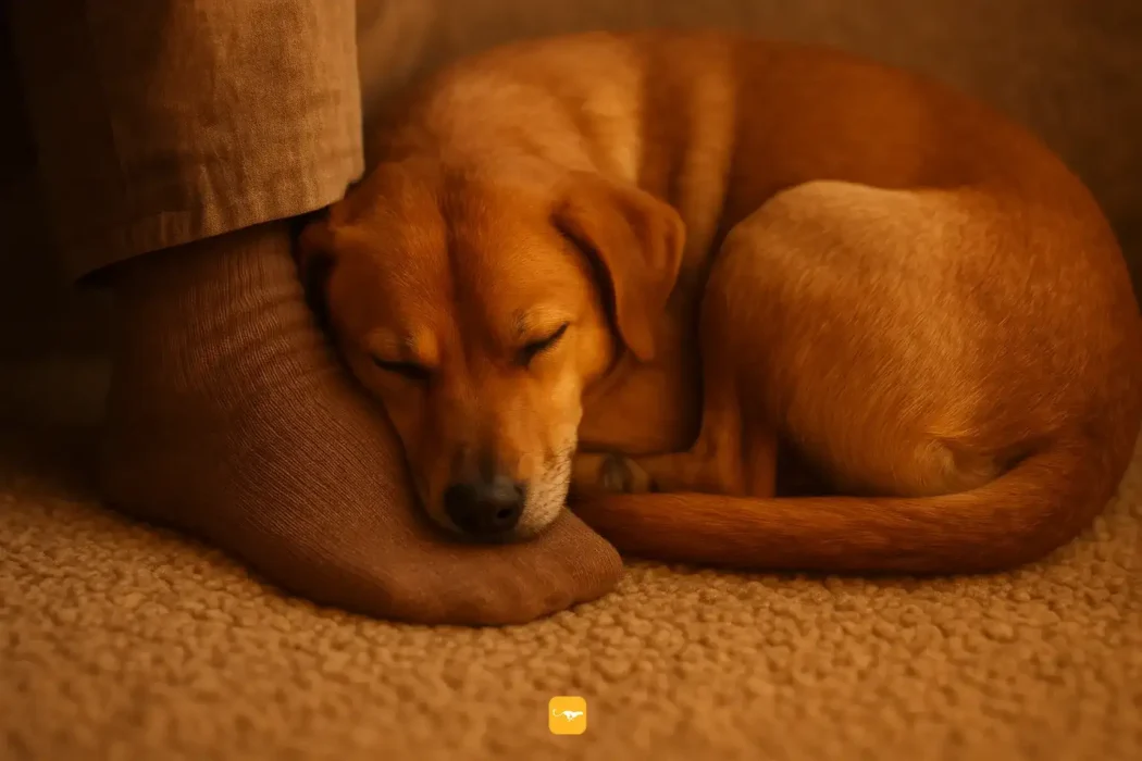 علت خوابیدن سگ زیر پای صاحبش