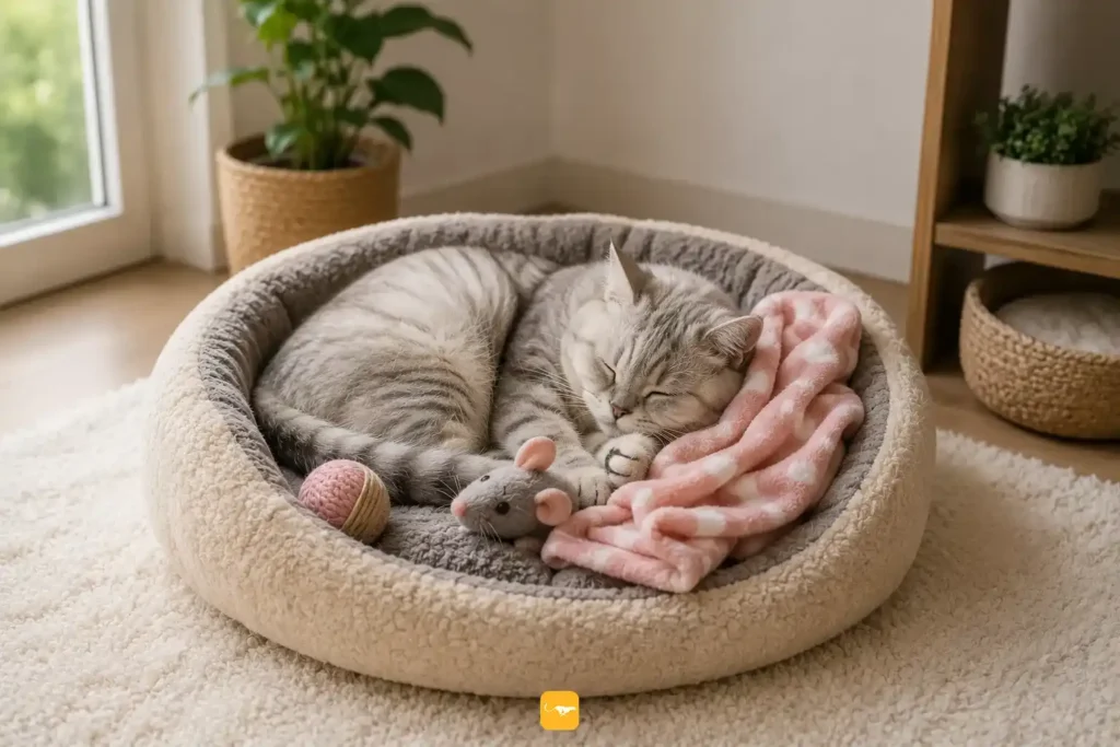 جای خواب تشکی گربه
