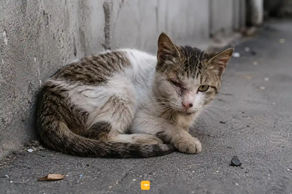 علت بی حالی گربه خیابانی