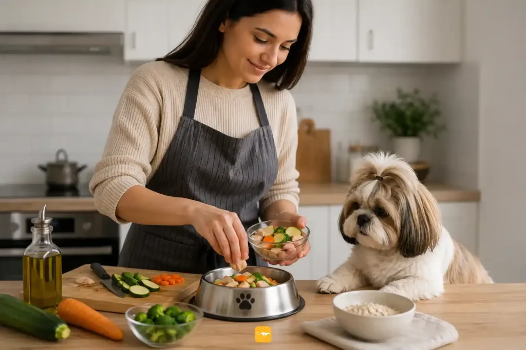 غذا خانگی برای سگ شیتزو